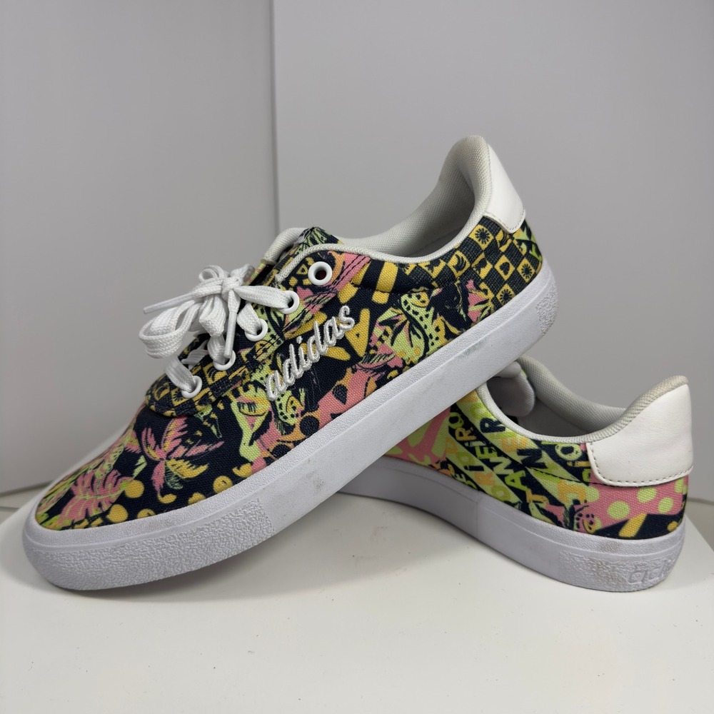 adidas Vulc Raid3r Women 7 Multicolor FARM Rio Tropical Floral Cheetah Canvas